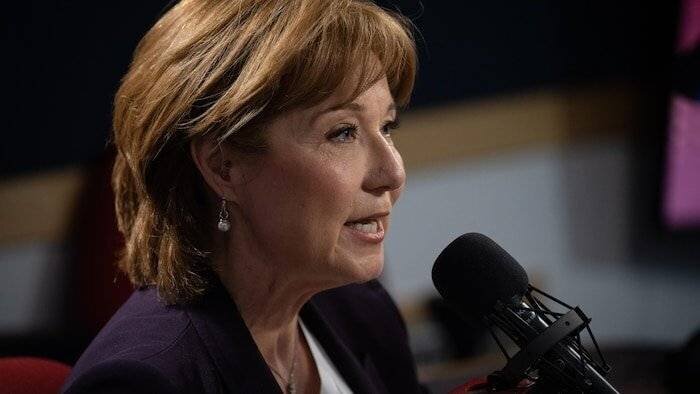 Christy Clark, ancienne première ministre de la Colombie-Britannique, est photographiée à CBC/Radio-Canada Vancouver le vendredi 10 janvier 2025.