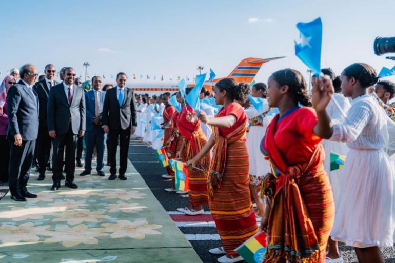 Rencontre entre le président somalien Hassan Sheikh Mohamud et le Premier ministre éthiopien Abiy Ahmed à Addis-Abeba