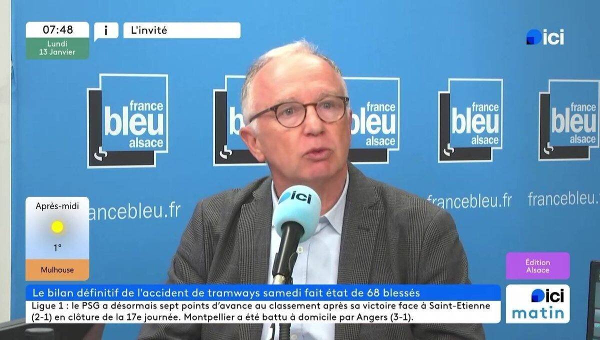 Emmanuel Auneau, directeur de la CTS, précisant les conditions de l'enquête après l'accident de tramway à Strasbourg
