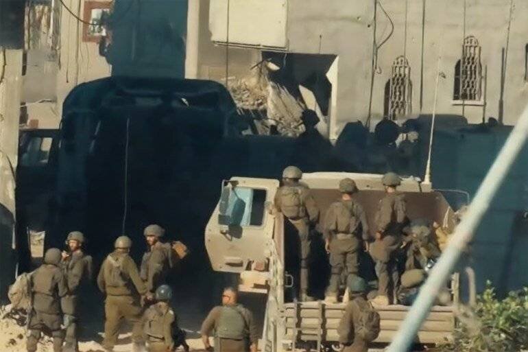 غمة لكتائب القسام في جباليا (كمين الفالةوجا) المصدر : الاعلام العسكري لكتائب القسام