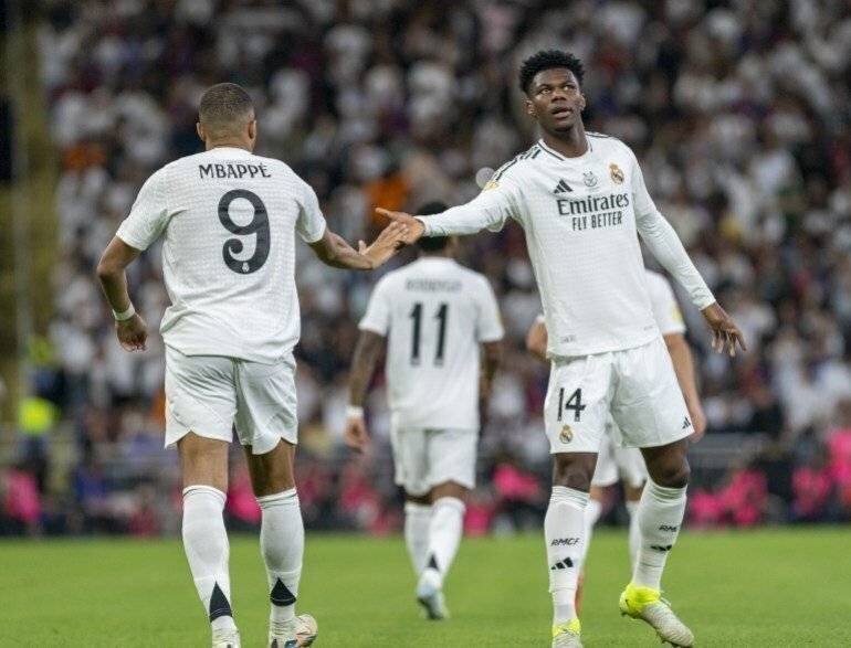 Aurélien Tchouaméni lors du match contre Barcelone