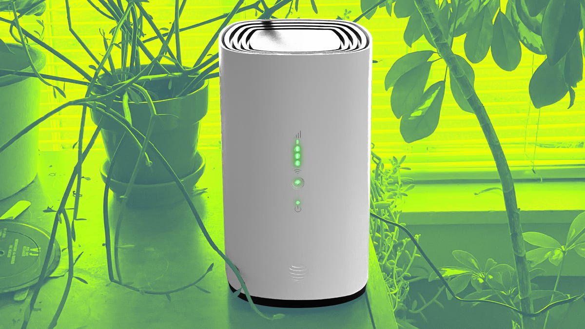 Closeup of AT&T Internet Air Gateway Device