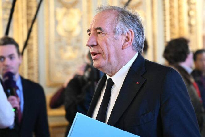 Le premier ministre, François Bayrou, au Sénat, à Paris, le 15 janvier 2025.