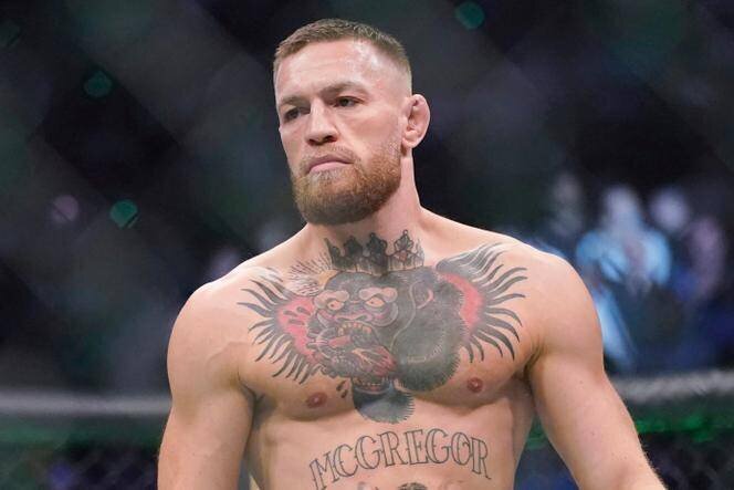 Conor McGregor lors d’un combat à Las Vegas (Nevada), aux Etats-Unis, le 10 juillet 2021.