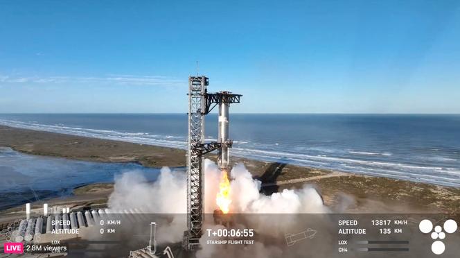 Super Heavy, le propulseur de Starship, a pu être ramené sur le pas de tir, à Boca Chica, au Texas, jeudi 16 janvier.