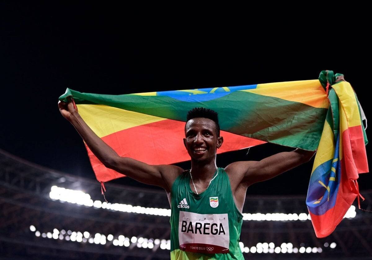 Selemon Barega, champion olympique lors des Jeux de Tokyo