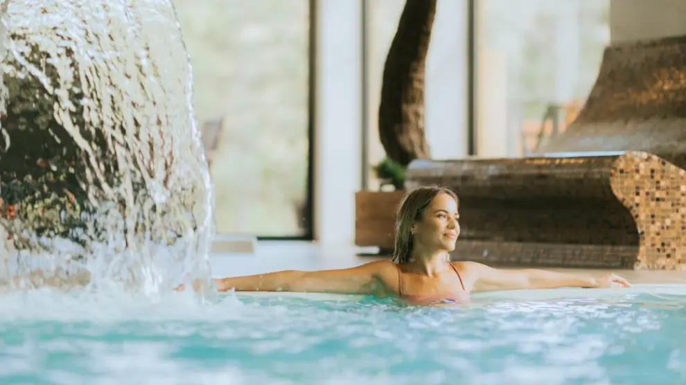 Le petit village d'Albacete avec un balneario proposant des traitements anti-stress et pour les affections de la peau