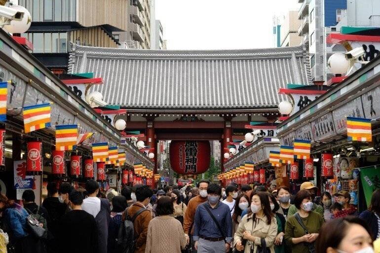 Rue Nakamise près du temple Senso-ji
