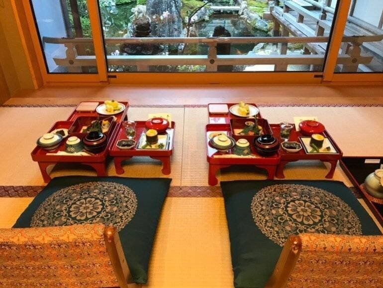 Nourriture japonaise dans un ryokan