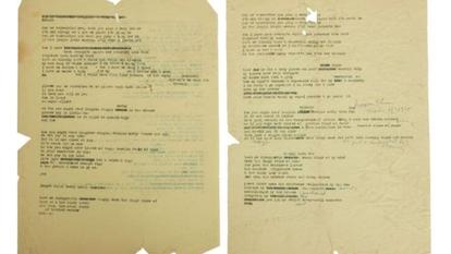 Les premiers jets du titre Mr Tambourine Man de Bob Dylan.
