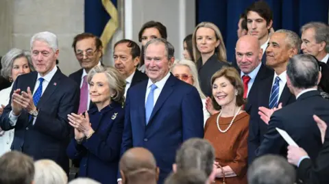 Anciens présidents à l'inauguration