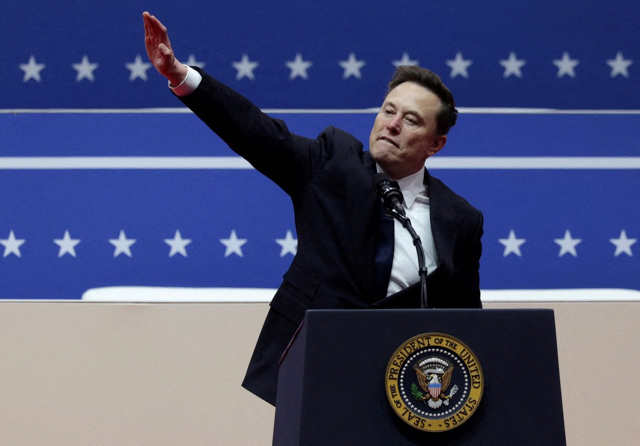 Elon Musk lors de son allocution
