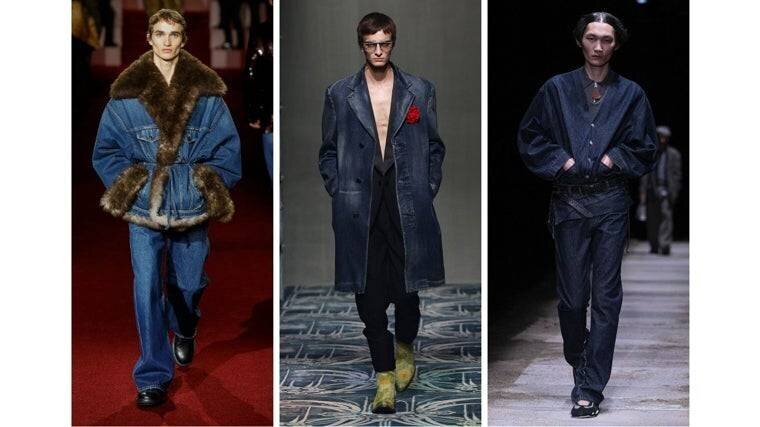 Look total denim à Milan