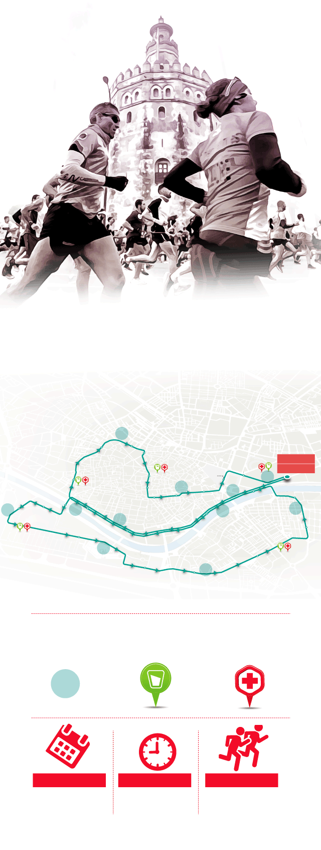 Parcours de la Médié Maratón de Séville mobile