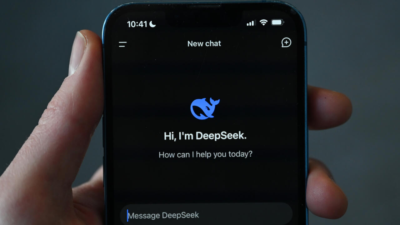 Application DeepSeek sur un téléphone portable à Pékin, en Chine, le 27 janvier 2025.