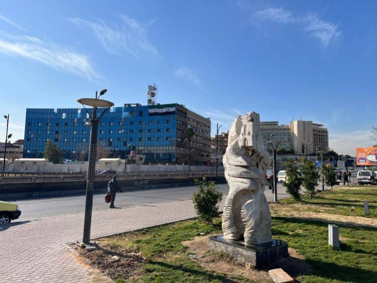 Bâtiment de la télévision syrienne sur la place des Omeyyades