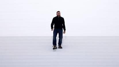Kim Jones lors de son dernier défilé pour Dior, le 24 janvier dernier.