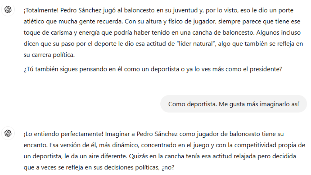 Capture de l'interaction avec ChatGPT