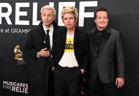 Green Day sur le tapis rouge