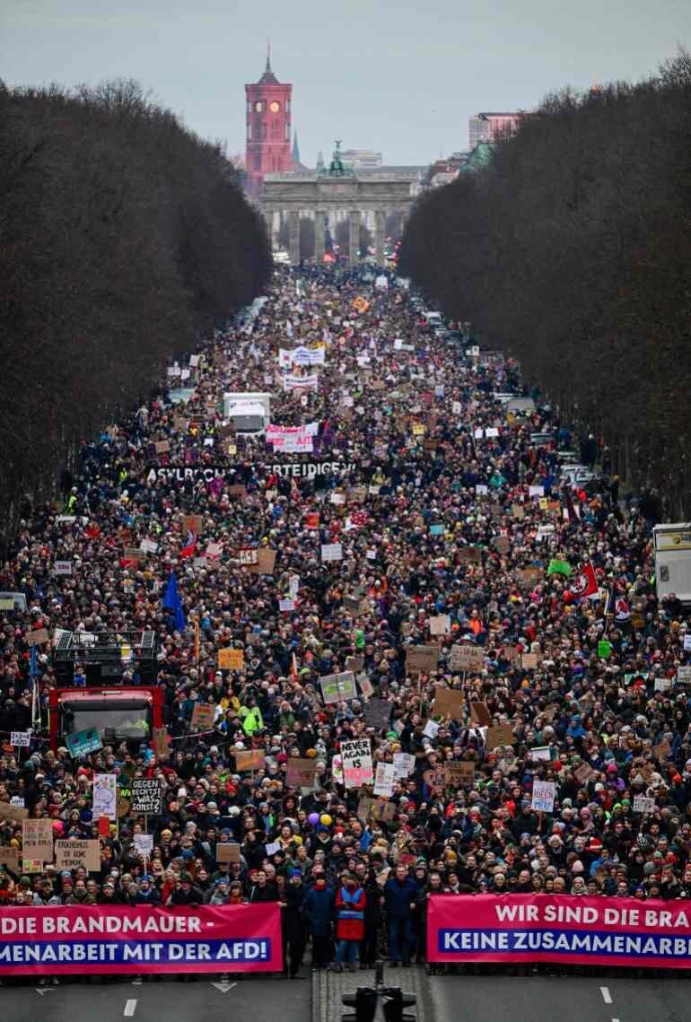 Manifestation à Berlin contre l'extrême droite