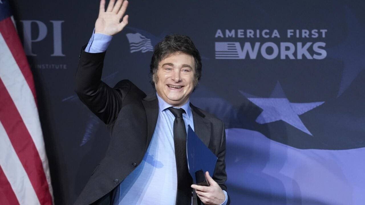 Le président argentin Javier Milei lors d'un déplacement à Mar-a-Lago, en Floride, le 14 novembre 2024.
