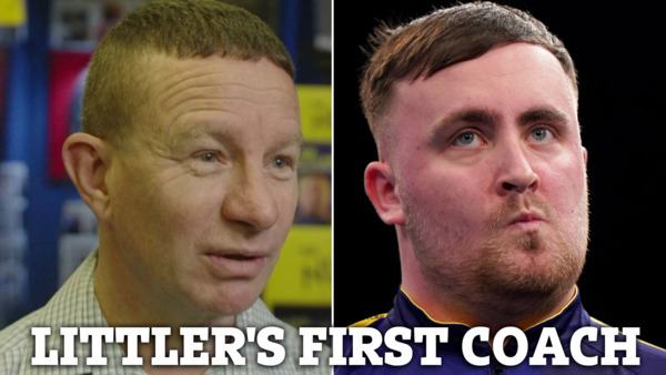 Luke Littler lors d'une compétition de darts