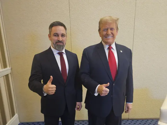 Santiago Abascal et Donald Trump, à Washington.