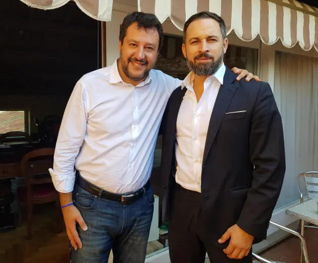 Abascal avec Matteo Salvini en septembre 2019.