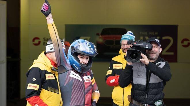 Laura Nolte jubile à Lillehammer après sa victoire en bob