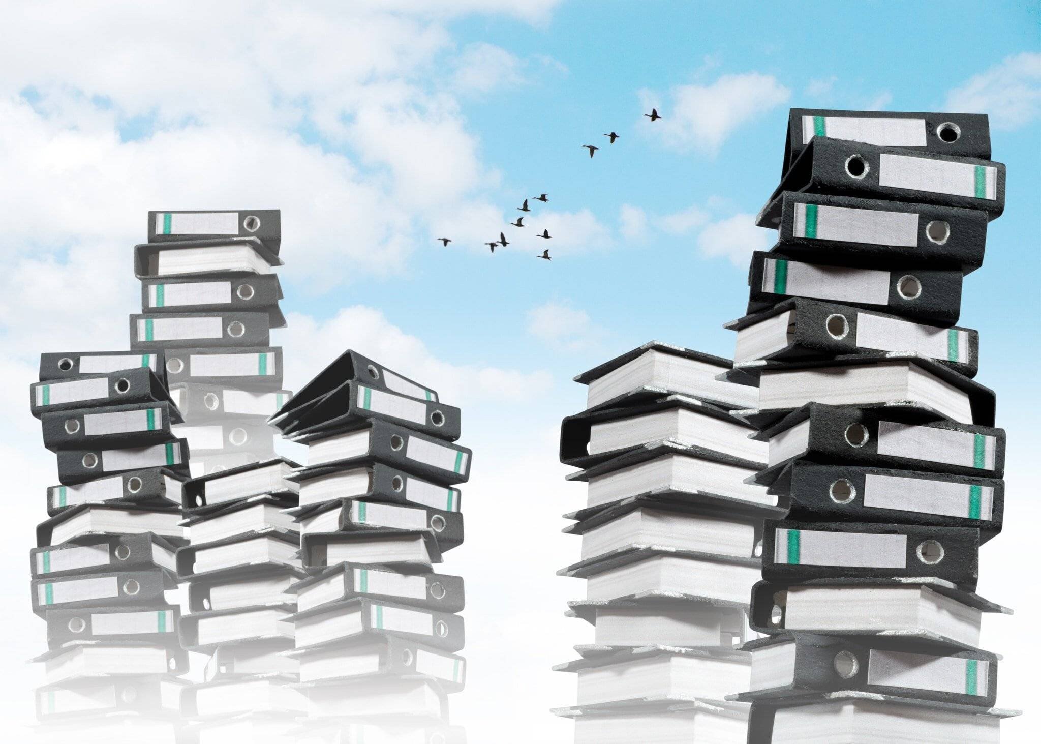 Des dossiers empilés