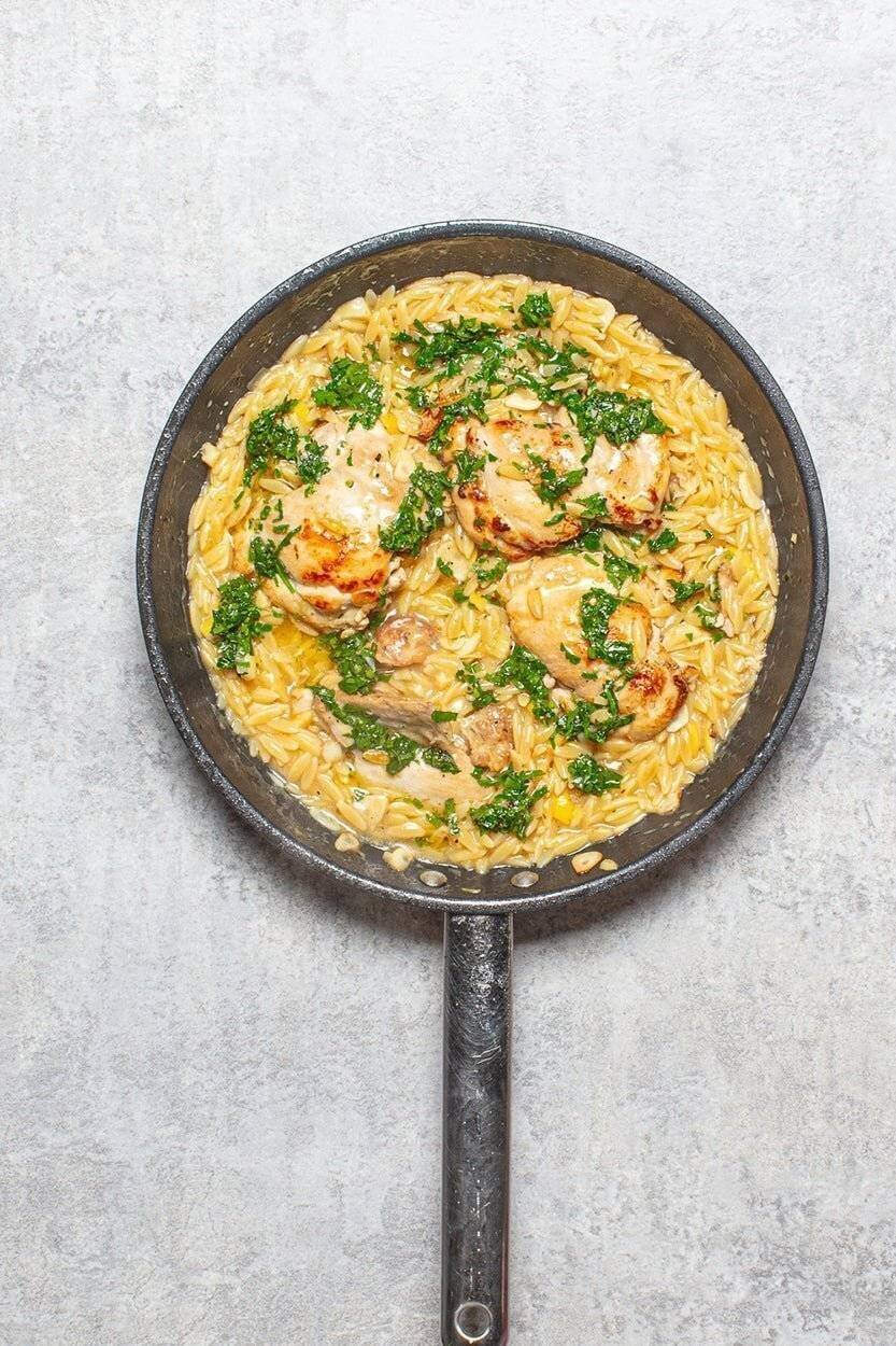 Zesty, comforting and all in one pan – this chicken orzo is dinner made easy, with bold flavours and zero fuss