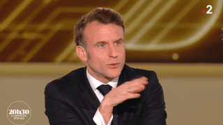 Emmanuel Macron sur France 2, le 9 février.
