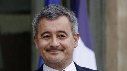 Gérald Darmanin, ministre de la Justice, à la sortie de l'Elysée, le 5 février 2025. (LUDOVIC MARIN / AFP)