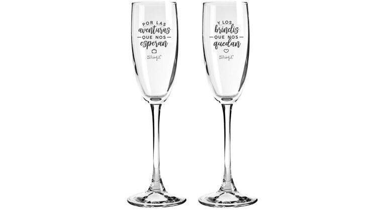 Deux coupes en verre Mr. Wonderful