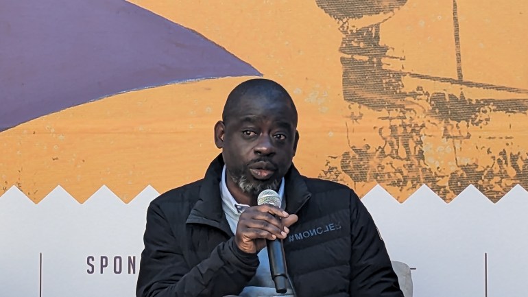 F. Sar au Festival du livre africain