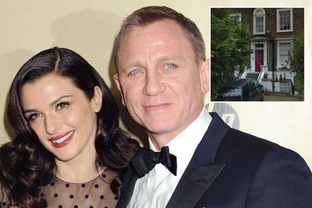 Daniel Craig et Rachel Weisz dans leur jardin