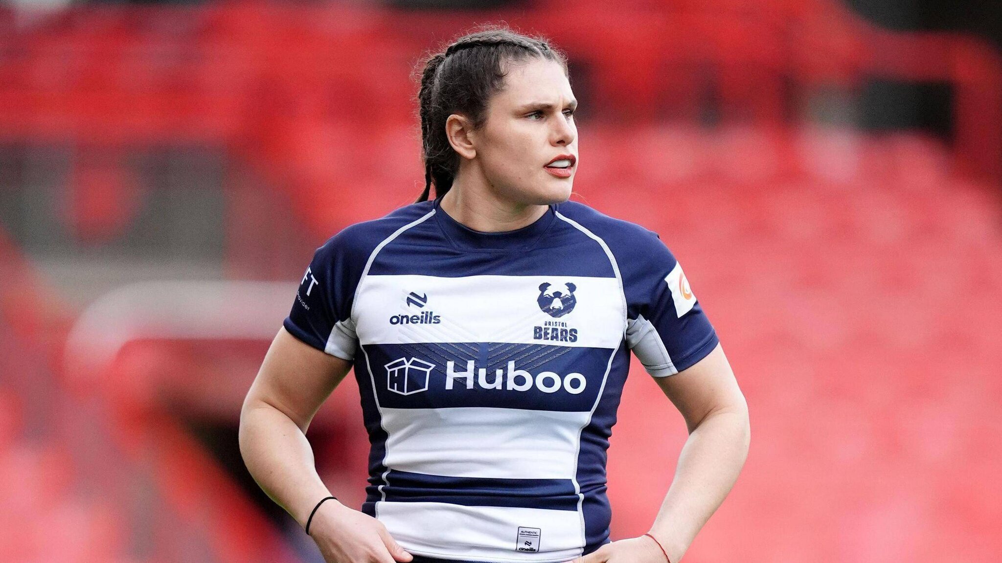 Ilona Maher sur le terrain lors d'un match avec Bristol