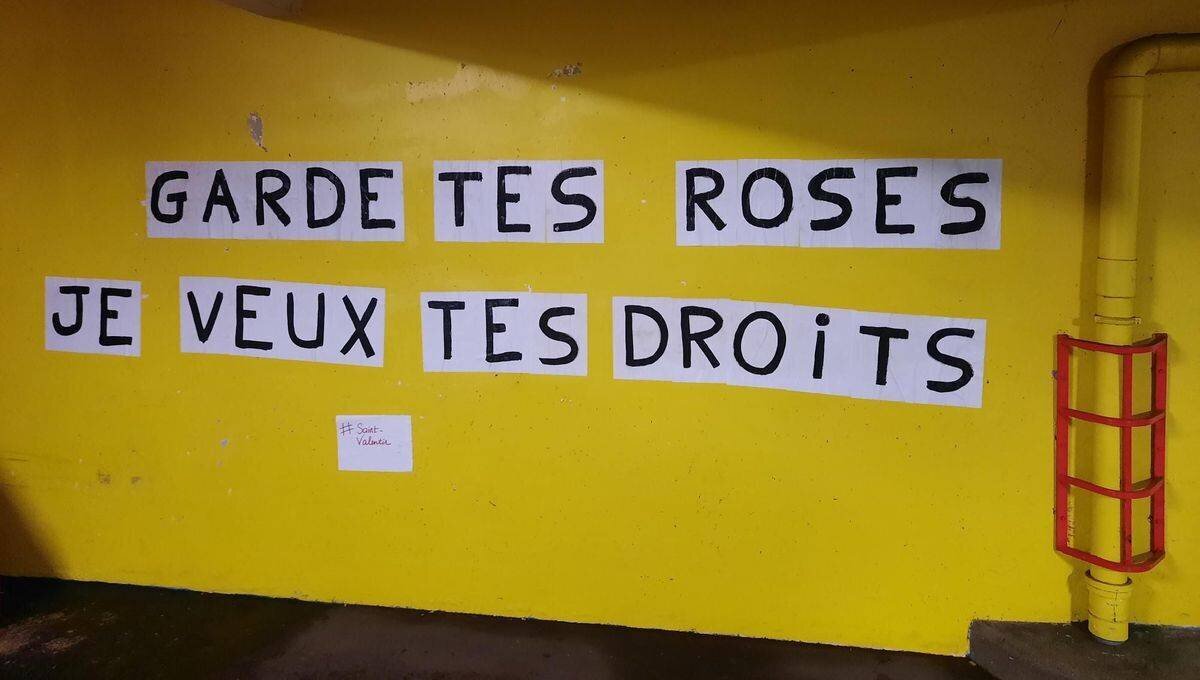 C'est dans le parking du Mazel, en plein centre-ville de Mende, que le collectif a choisi d'afficher son message.