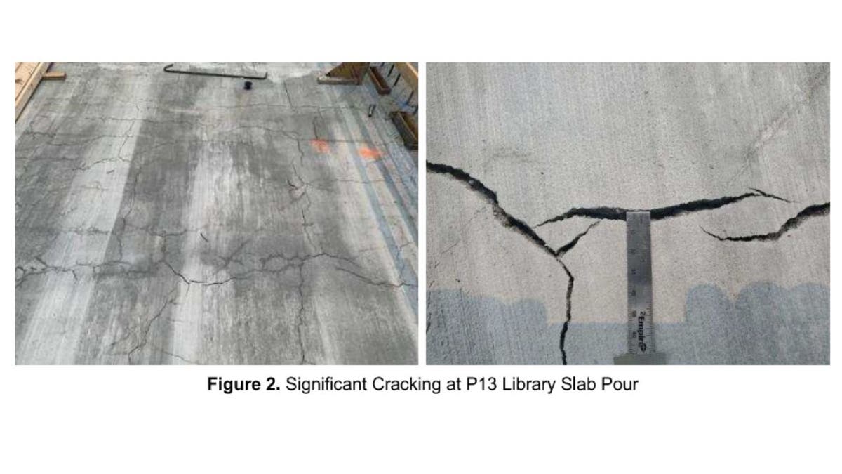 Fissures dans le béton