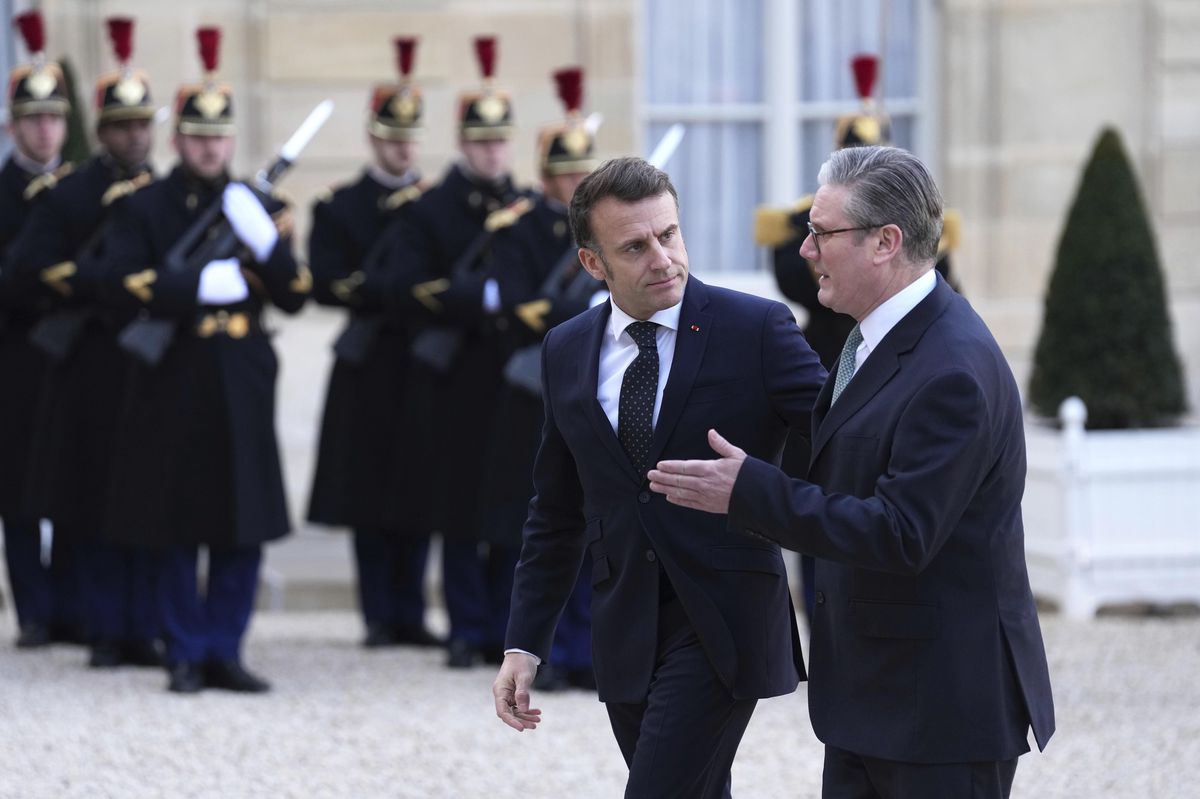 Emmanuel Macron et Keir Starmer au Palais de l'Élysée, Paris, 17 février 2025