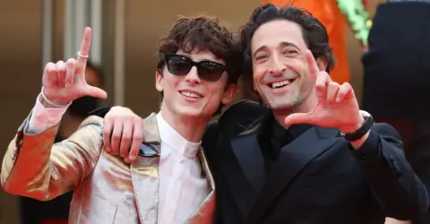 Timothée Chalamet et Adrien Brody à Cannes