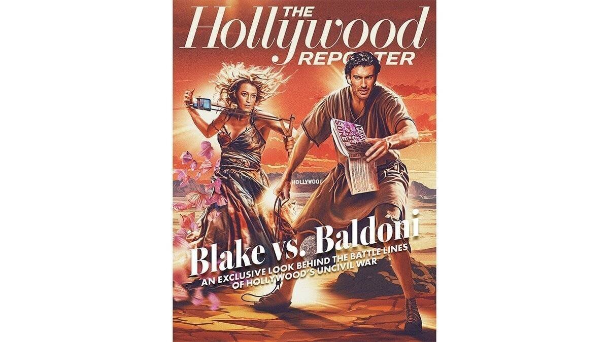 Couverture de The Hollywood Reporter avec Blake Lively et Justin Baldoni