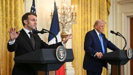 Emmanuel Macron et Donald Trump à Washington