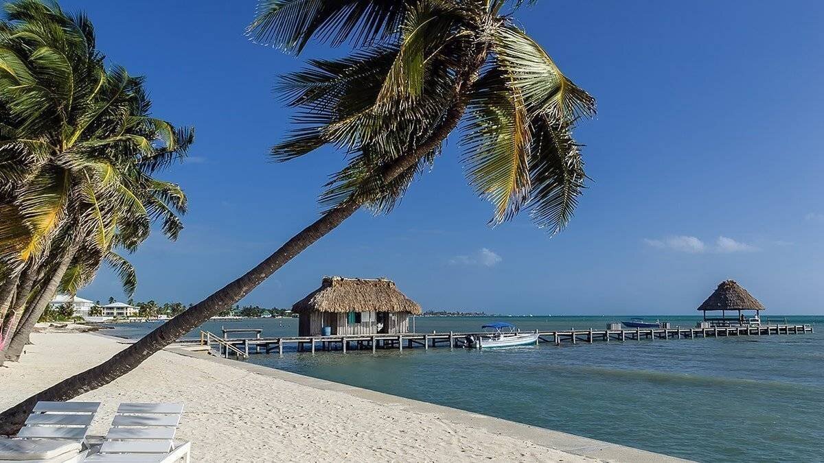 Scène de plage tropicale à Belize