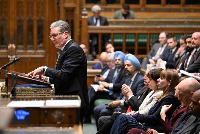 Le premier ministre britannique, Keir Starmer, lors de l’annonce de l’augmentation du budget de la défense, à la Chambre des communes, à Londres, le 25 février 2025.