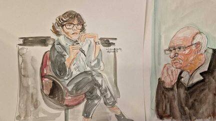 L'ex-épouse de Joël Le Scouarnec s'exprime au tribunal de Vannes (Morbihan), le 25 février 2025. (ELISABETH DE POURQUERY / FRANCEINFO)