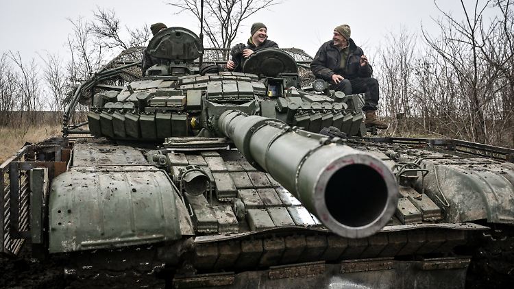 Ukrainische Soldaten im Januar während einer Übung