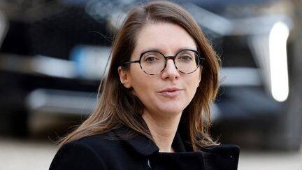 Aurore Bergé à l'Elysée le 19 février 2025. (LUDOVIC MARIN / AFP)