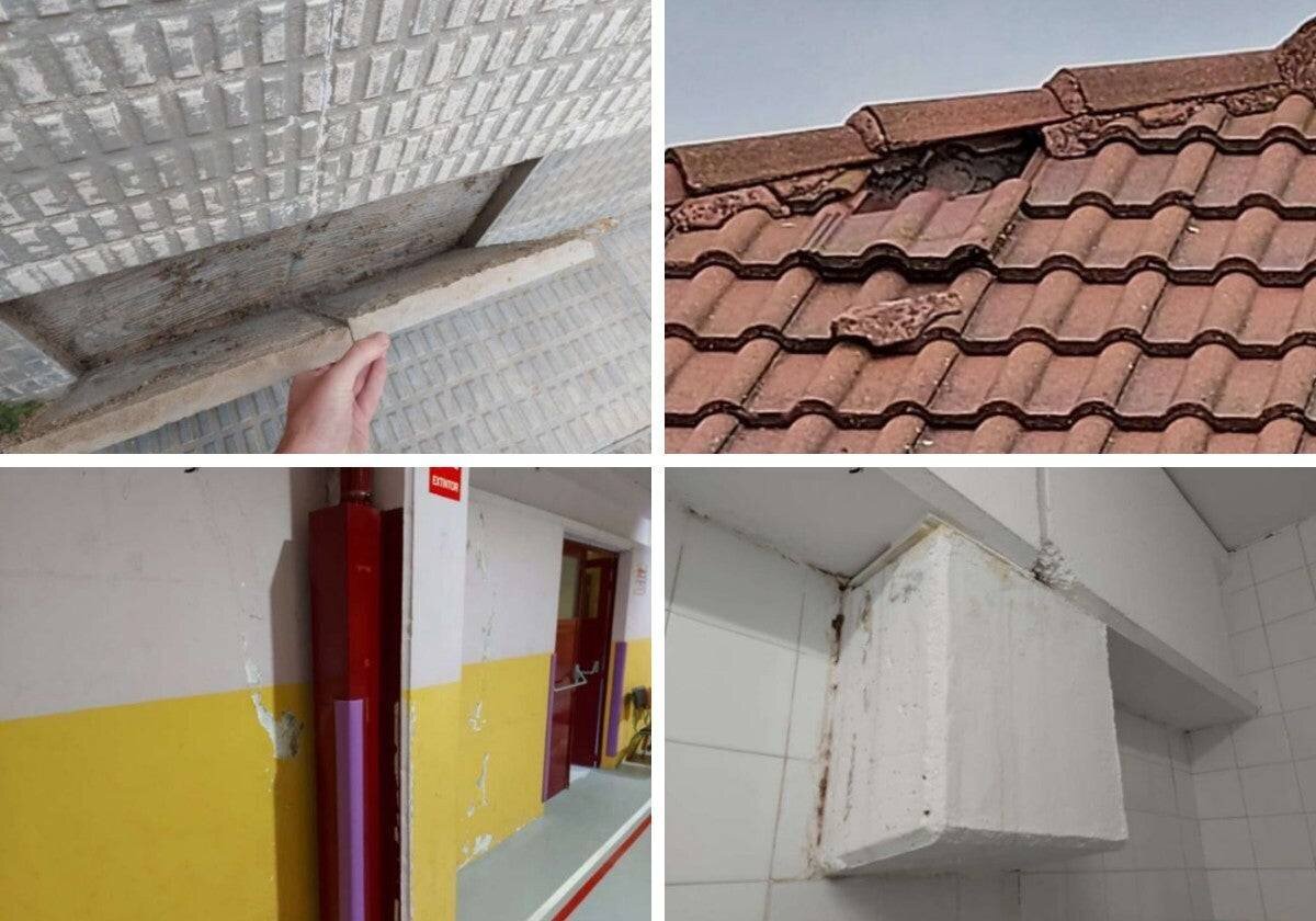 Inspection des écoles publiques à Parla montrant des déficiences dans l'entretien des bâtiments