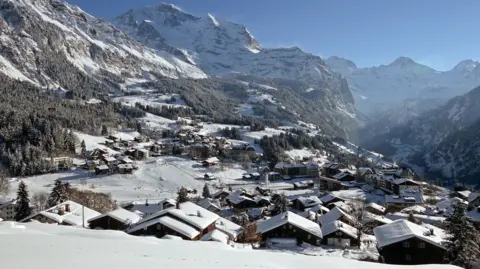 La région de Jungfrau, la ville suisse de Wengen